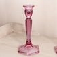 Vintage Fenton Dusty Rose Tall Candlesticks (Set of 2)
