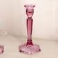 Vintage Fenton Dusty Rose Tall Candlesticks (Set of 2)
