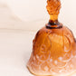 Vintage Fenton Glass Amber Opalescent Lily of The Valley Bell