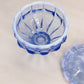 Vintage Fenton Glass Blue Opalescent Lidded Dish