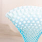 Vintage Fenton Glass Large Blue Hobnail Opalescent Fan Vase