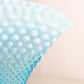 Vintage Fenton Glass Large Blue Hobnail Opalescent Fan Vase
