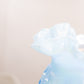 Vintage Fenton Glass Large Blue Iridescent Daffodil Flower Vase