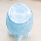 Vintage Fenton Glass Large Blue Iridescent Daffodil Flower Vase