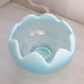 Vintage Fenton Glass Medium Blue Iridescent Opalescent Lotus Bowl