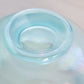 Vintage Fenton Glass Medium Blue Iridescent Opalescent Lotus Bowl