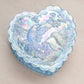 Vintage Fenton Glass Blue Iridescent Bird Lidded Dish