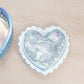 Vintage Fenton Glass Blue Iridescent Bird Lidded Dish