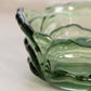 Vintage Fenton Green Circular Green Glass Flower Dish (Missing Lid)