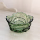 Vintage Fenton Green Circular Green Glass Flower Dish (Missing Lid)