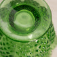 Vintage Fenton Green Glass Hobnail Lidded Dish