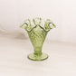 Vintage Fenton Green Glass Hobnail Mini Cone Shaped Vase