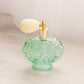 Vintage Fenton Green Iridescent Glass Floral Atomizer Perfume Bottle