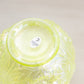 Vintage Fenton Green Yellow Opalescent Vaseline Glass Vase Rose Bowl
