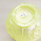 Vintage Fenton Green Yellow Opalescent Vaseline Glass Vase Rose Bowl