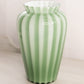Vintage Fenton Heritage Green Striped Cased Glass Vase