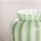 Vintage Fenton Heritage Green Striped Cased Glass Vase