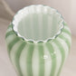 Vintage Fenton Heritage Green Striped Cased Glass Vase