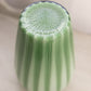 Vintage Fenton Heritage Green Striped Cased Glass Vase