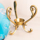 Vintage Fenton Landmark Collection Blue Peacock Floral Vase with Stand