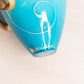Vintage Fenton Landmark Collection Blue Peacock Floral Vase with Stand