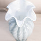 Vintage Fenton Large Blue Grey Cased Glass Swirl Glass Vase