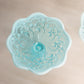 Vintage Fenton Light Blue Opalescent Glass Lily of The Valley Candleholder