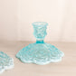 Vintage Fenton Light Blue Opalescent Glass Lily of The Valley Candleholder