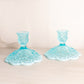 Vintage Fenton Light Blue Opalescent Glass Lily of The Valley Candleholder