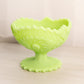 Vintage Fenton Light Green Matte Uranium Glass Compote with Sawtooth Edge