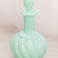Vintage Fenton Light Green Milk Glass Bottle with Swirl Designs