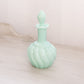Vintage Fenton Light Green Milk Glass Bottle with Swirl Designs