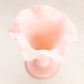 Vintage Fenton Light Pink Milk Glass Hobnail Mini Cone-Shaped Vase