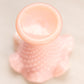 Vintage Fenton Light Pink Milk Glass Hobnail Mini Cone-Shaped Vase