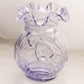 Vintage Fenton Light Purple Caprice Glass Vase with Bow Details