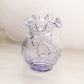 Vintage Fenton Light Purple Caprice Glass Vase with Bow Details