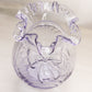 Vintage Fenton Light Purple Caprice Glass Vase with Bow Details