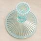 Vintage Fenton Light Teal Sheffield Opalescent Glass Candlestick