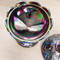 Vintage Fenton Lily of the Valley Amethyst Carnival Lidded Compote Dish