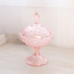 Vintage Fenton Lily of the Valley Pink Iridescent Lidded Compote Dish