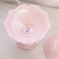 Vintage Fenton Lily of the Valley Pink Iridescent Lidded Compote Dish