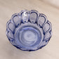 Vintage Fenton Medium Blue Glass Bowl with Oval and Linear Designs