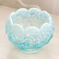 Vintage Fenton Medium Blue Opalescent Lily of The Valley Bowl