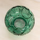 Vintage Fenton Medium Dark Green Glass Regency Cupped Bowl