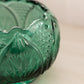 Vintage Fenton Medium Dark Green Glass Regency Cupped Bowl