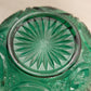 Vintage Fenton Medium Dark Green Glass Regency Cupped Bowl