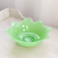 Vintage Fenton Medium Green Jadeite Glass Flower Bowl