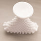 Vintage Fenton Medium White Milk Glass Hobnail Fan Vase