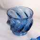 Vintage Fenton Paisley Dark Blue Glass Lidded Dish