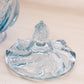 Vintage Fenton Paisley Light Blue Glass Lidded Dish